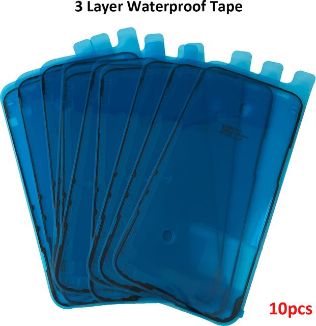 10 Stück wasserdichte LCD-Bildschirm Rahmen Klebeband Sets für iPhone 15 14 13 12 11 Pro Max XR XS vor geschnittene Aufkleber - Bild 1