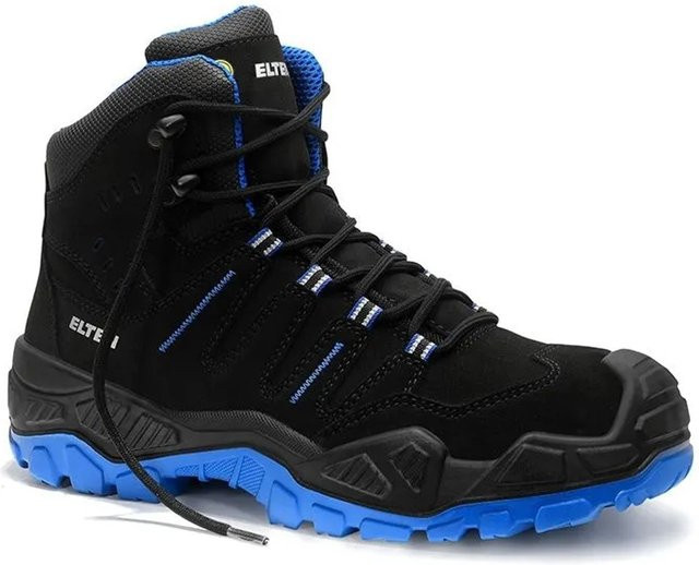 Elten Sicherheitsschnürstiefel Quentin Black Blue Mid ESD S3 aus Veloursleder in Größe 44 - Bild 1