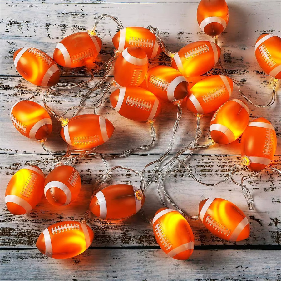 Batteriebetriebene Rugby-LED-Lichterkette in Warmweiß mit 40 LEDs, Länge: 6 m - Bild 3