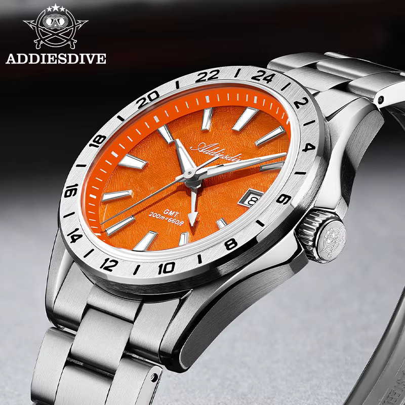 ADDIESDIVE Armbanduhr, Quarz, Edelstahl, 38 mm, Blau, Herrenuhr - Bild 2