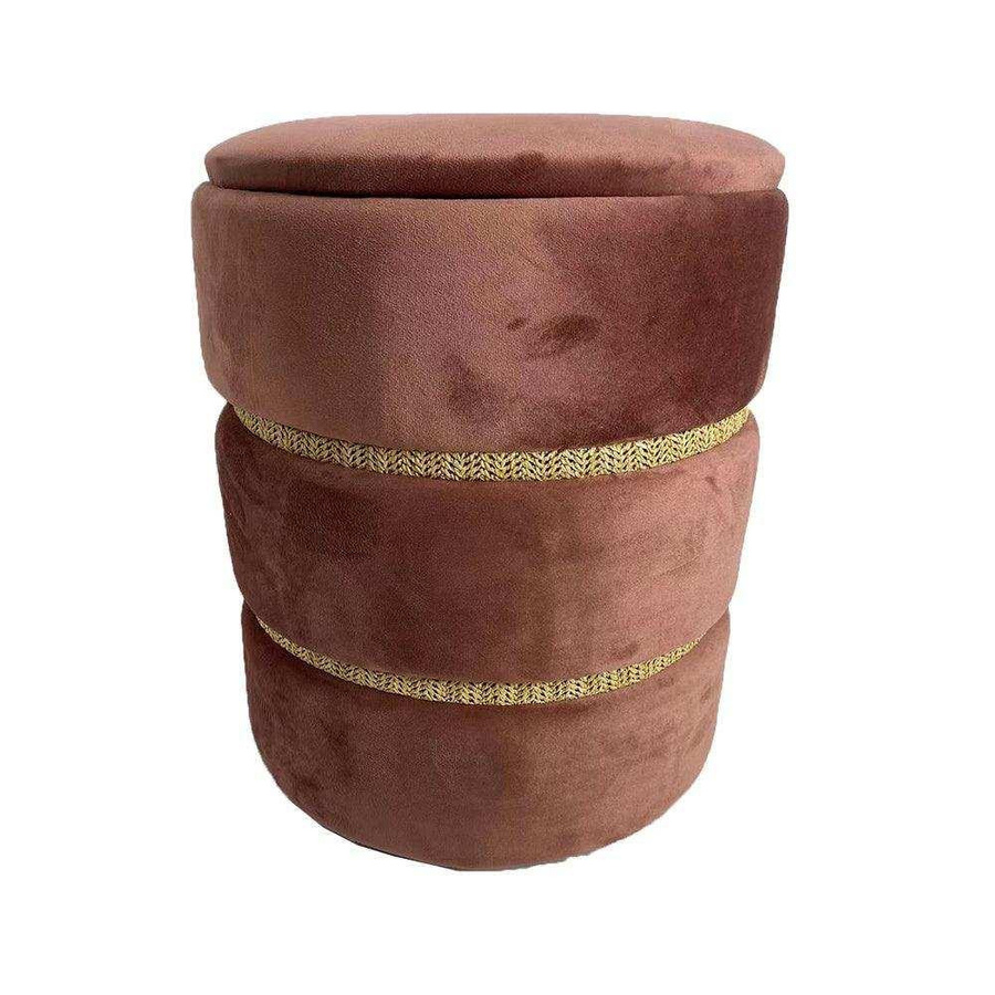 House of Nature Pouf Forest braun aus Polyester, Durchmesser: 40 cm, Höhe: 35 cm - Bild 1