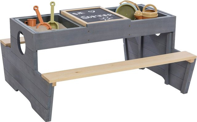 Muddy Buddy Outdoor Spieltisch und Sitzgarnitur Creator in Natur Wolkengrau - Bild 4