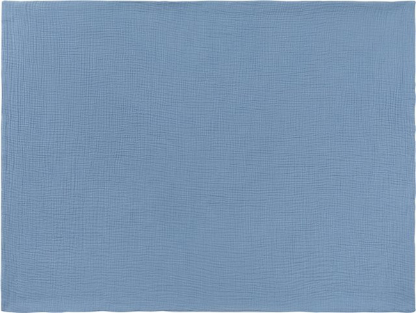 Bornino Home Wende-Kuscheldecke Musselin aus Baumwolle, Blau, Breite: 75 cm, Länge: 100 cm