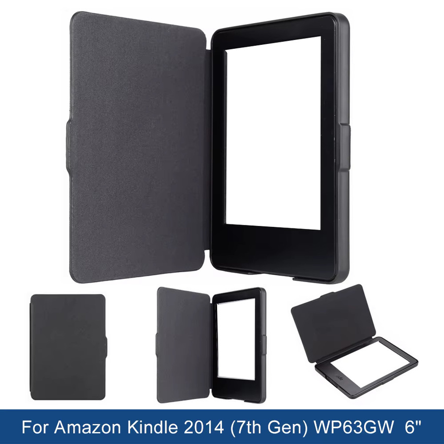 YOUQEEC Smart WP63GW Schutzhülle für Amazon Kindle 2014 (7. Generation), 6 Zoll eBook Slim Flip Book Case mit harter Rückseite - Bild 2