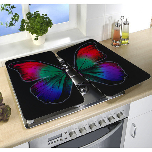 Wenko Herdabdeckplatten Universal Butterfly by Night 2er Set Mehrfarbig - Bild 2