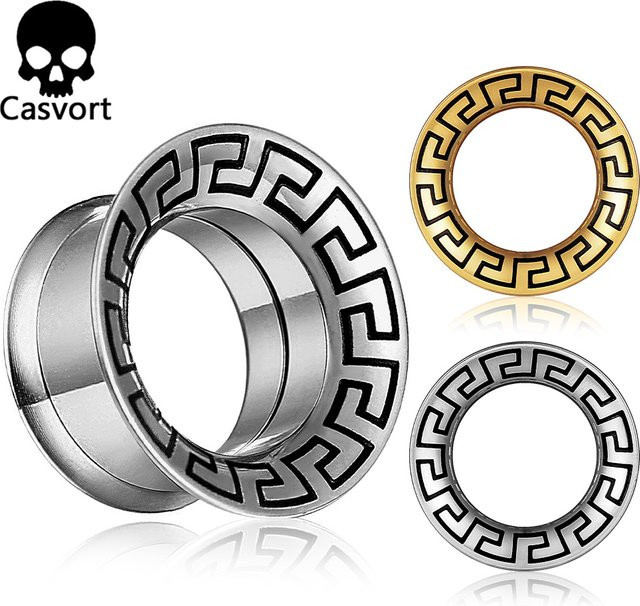 Casvort Ohr Tunnel Plugs, Edelstahl, Unisex, Punk - Bild 1