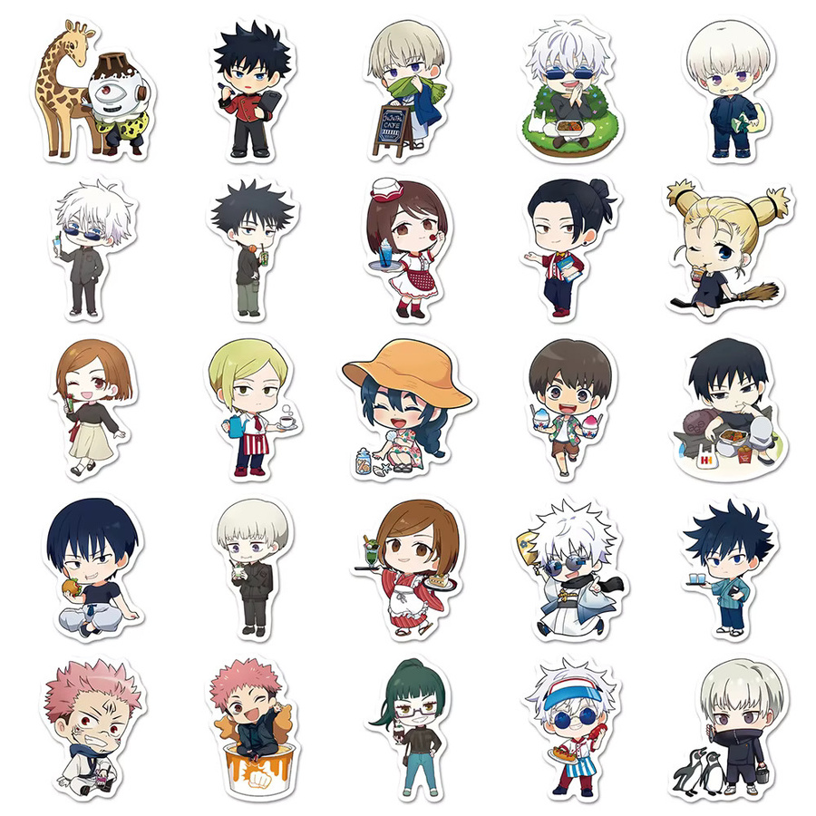 Bandai Jujutsu Kaisen Cartoon Aufkleber, Bunt / Mehrfarbig, Set / Bundle - Bild 3