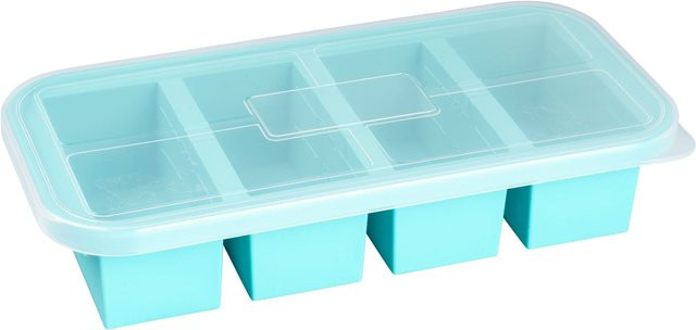 Genialo Silikon-Gefrierform in Türkis und Blau mit losem Deckel und Gefrierfach-Eignung - Bild 1