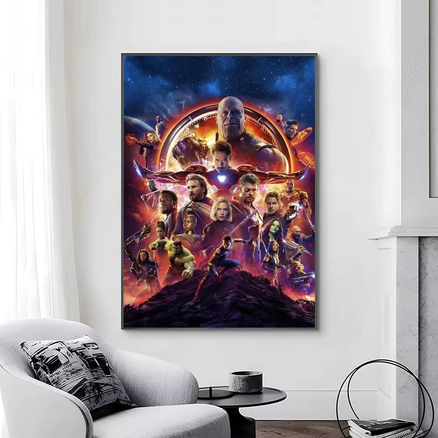 Selbstklebendes Avengers Infinity War Filmplakat aus Papier in Mehrfarbig, Rechteckig - Bild 6