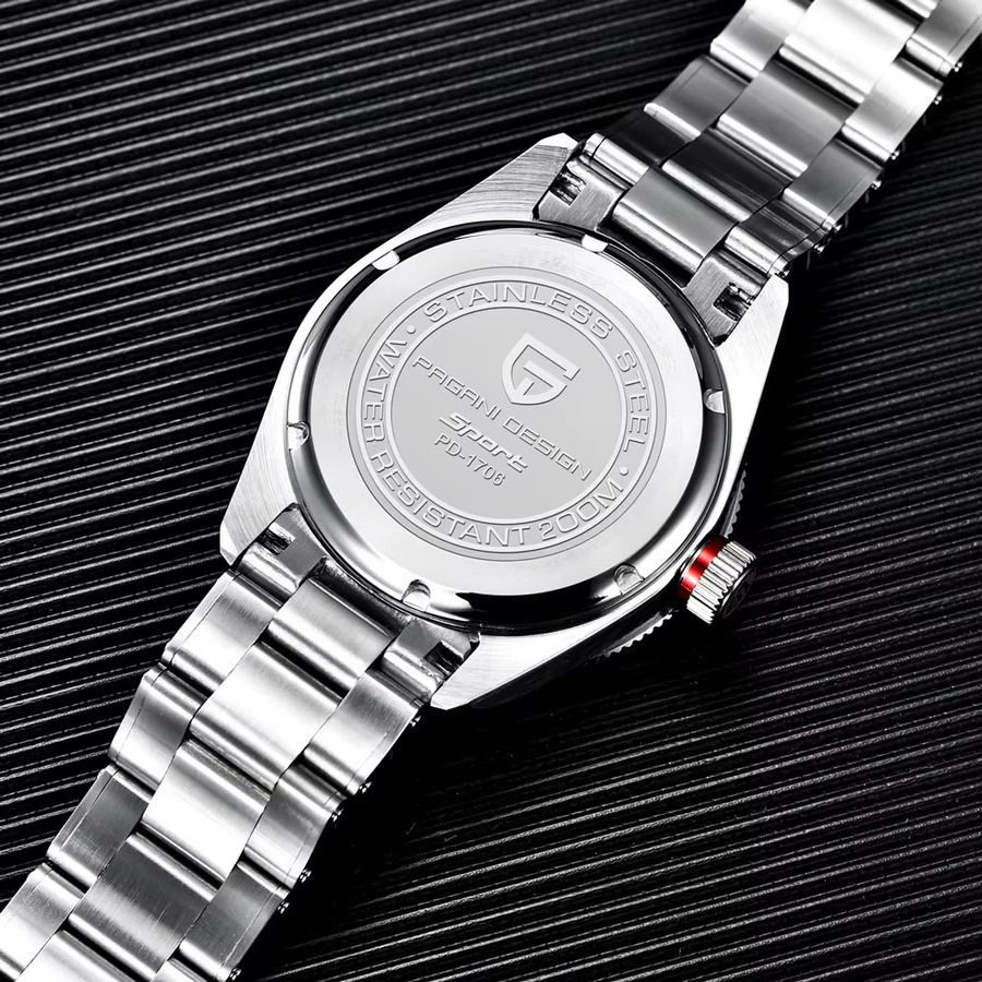 PAGANI DESIGN GMT Automatikuhren, Edelstahl, Saphirglas, Herren - Bild 5