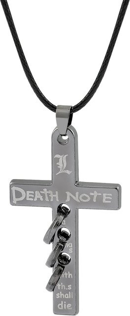 Bandai Kreuz-Anhänger Halskette, Silber, Unisex, Vintage - Bild 1