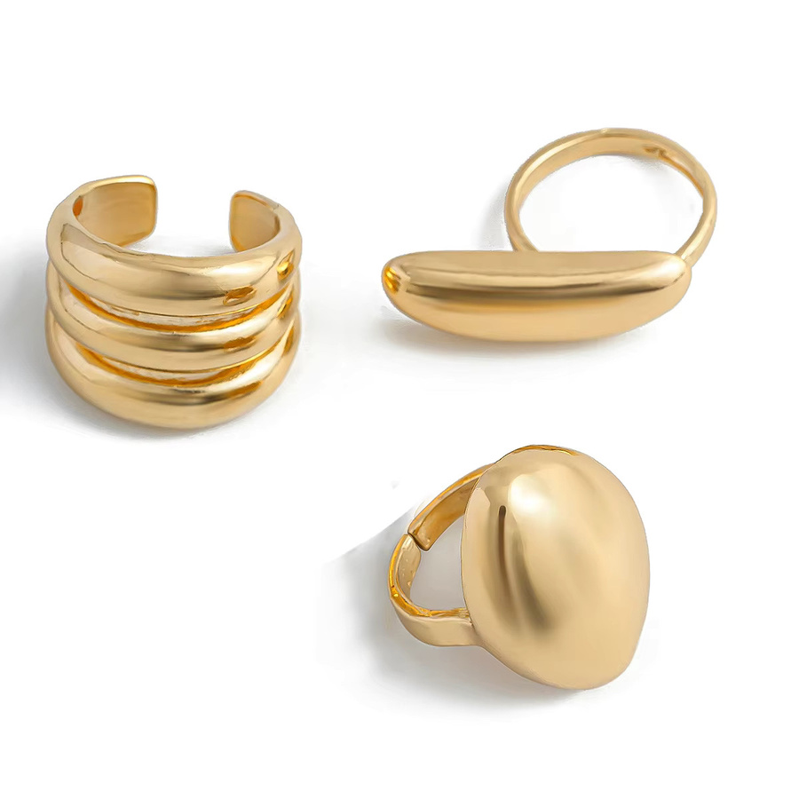 Ingemark Ringe, Vintage, Unregelmäßig, Geometrisch, Gold Farbe, Damen - Bild 2