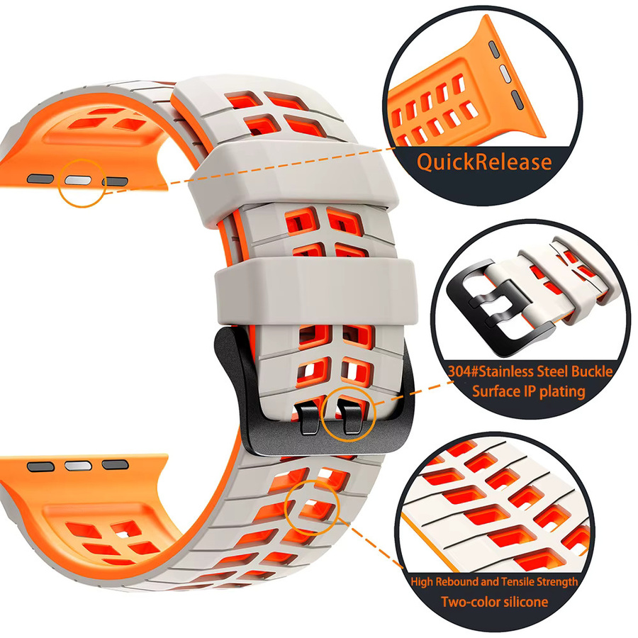 KILPILLS Uhrenarmband Silikon, Bicolor, Unisex - Bild 3