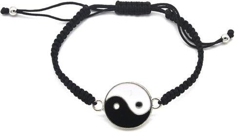 Paar Armband, geflochten, Perlen, Schwarz, Legierung, Unisex - Bild 1