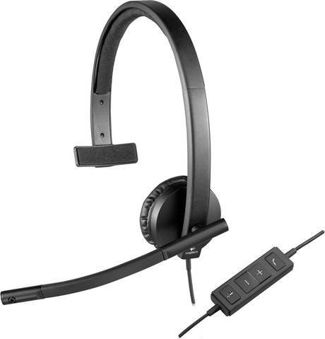 Logitech H570e USB On-Ear Headset mit Mikrofon in Schwarz - Bild 1