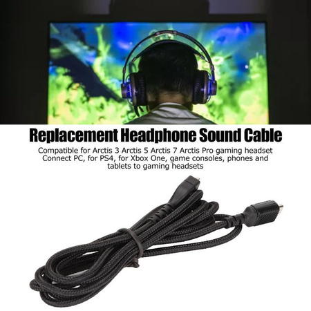 YOUTHINK Headset-Verlängerungskabel in Schwarz mit gewebtem Draht für PC und Telefon, 1,5 m