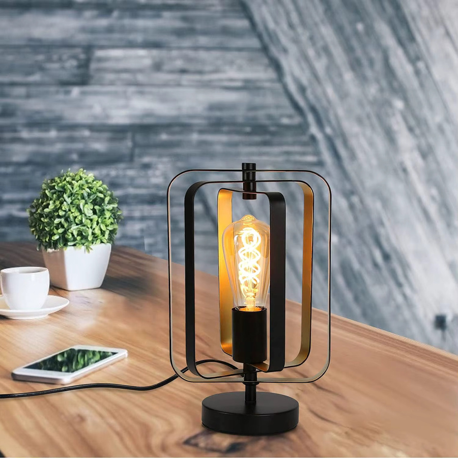 Vintage Tischlampe aus Metall in Schwarz mit E27 Fassung und verstellbarem Design für Wohnzimmer und Schlafzimmer - Bild 6