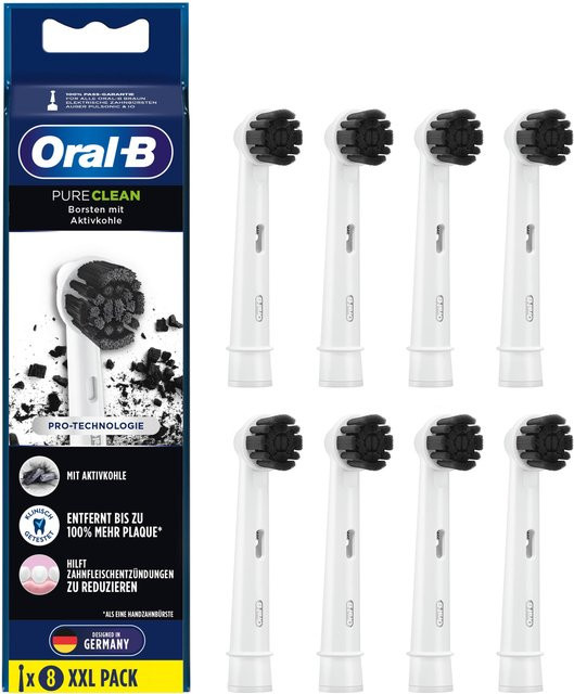 Oral-B Aufsteckbürsten Pure Clean Aktivkohle, 8 Stück - Bild 1