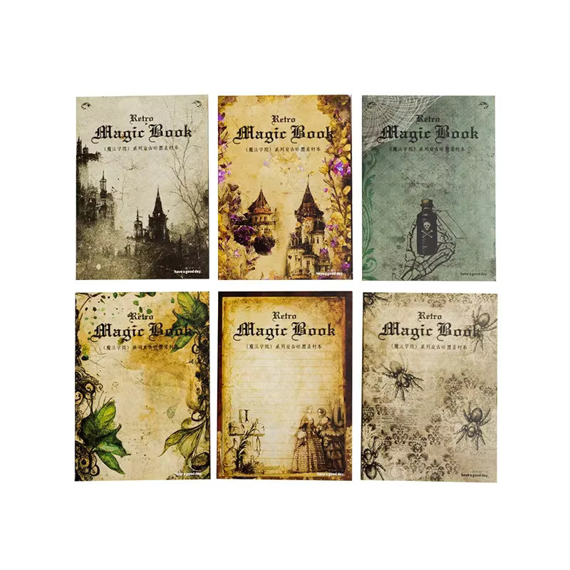 Magic Academy Series Retro Handbuch Collage Karten Set, 60 Blatt buntes Bastelpapier für DIY Junk Journal und Planer - Bild 2