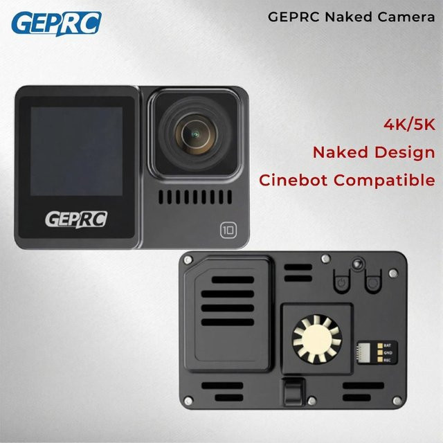 GEPRC Naked Action Camera GP11/GP12 für FPV Drohnen in Schwarz mit 4K und 5K Auflösung - Bild 1