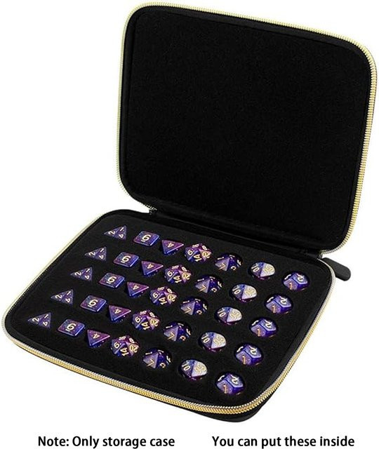 Paiyule Würfelbox Schwarz als Aufbewahrungsbehälter für DND-Würfelsets und RPG-Organizer aus Kunststoff - Bild 1
