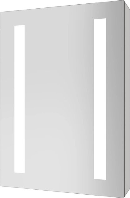 Aquabatos Badspiegelschrank mit LED-Beleuchtung, Steckdose und Anti-Fog-Funktion, B: 50 cm, H: 70 cm, Tiefe: 13 cm - Bild 1