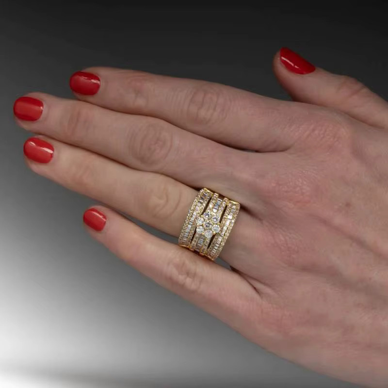 Huitan Damenring, Gold, Zirkonia - Bild 2
