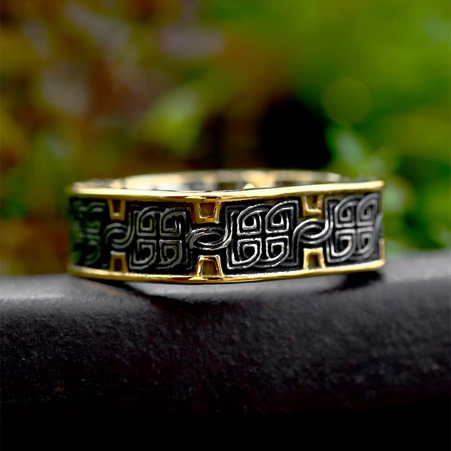 NORTHMAN Ring, Edelstahl, Vintage, Unisex - Bild 3
