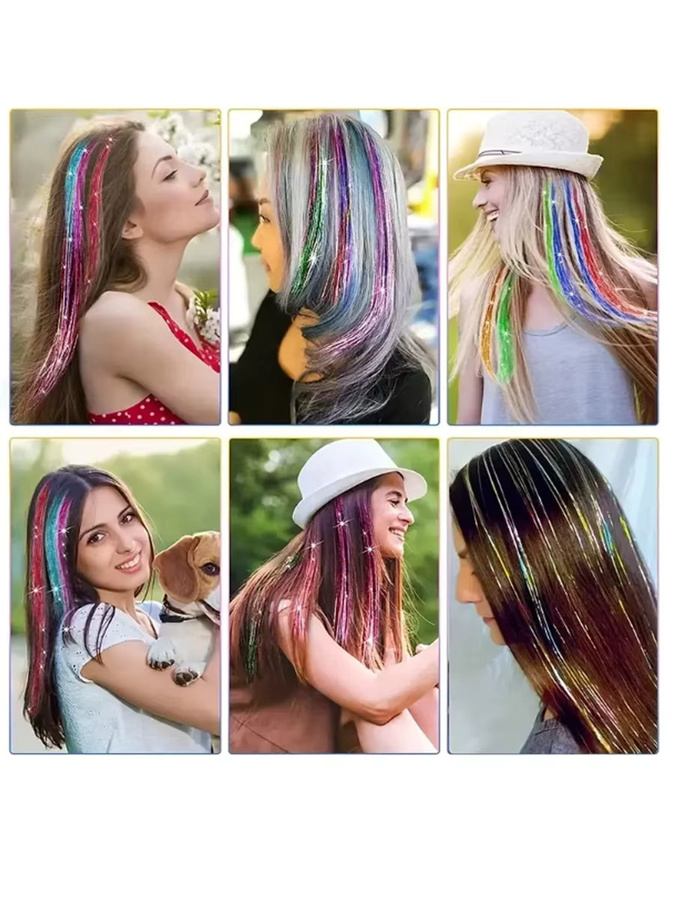 Horsepower star Haarverlängerungen, synthetisch, Regenbogen, Damen - Bild 6