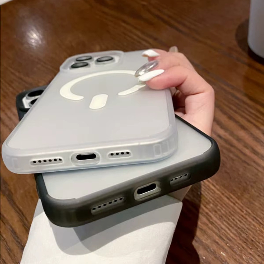 RPKKS MagSafe Magnetische Schutzhülle für iPhone in Matt Klar und Transparent, Stoßfeste Hülle für kabelloses Laden - Bild 4