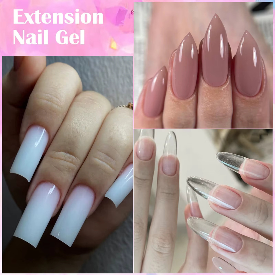 Misscheering Nail Extension Gel, Nude White, Glänzend - Bild 3
