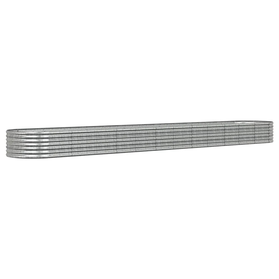 Furnicato Hochbeet aus verzinktem Stahl in Silber, B/T/H: 512 x 80 x 36 cm - Bild 1