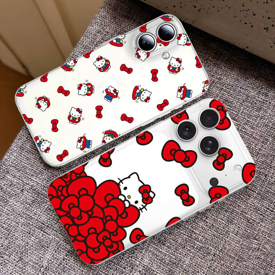Mesuca Hello Kitty Handyhülle Transparent für iPhone 17 16 15 14 13 12 11 Pro Max Mini Plus - Bild 3