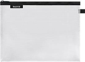 Leitz WOW Traveller Zip-Beutel, wasserabweisend, transparent, Schwarz, Größe L - Bild 1