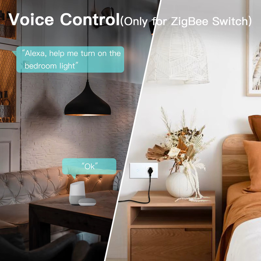 BSEED Tuya Zigbee Smart Switch Wand Touch Schalter für Smart Home ohne Neutralleiter - Bild 4