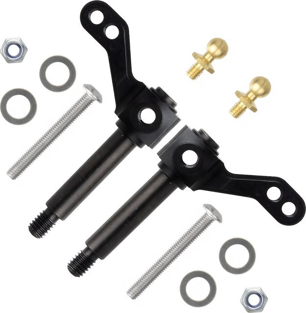Tamiya CW-01 Aluminium-Vorderachslenker-Set, Zubehör, Schwarz, Metall - Bild 1