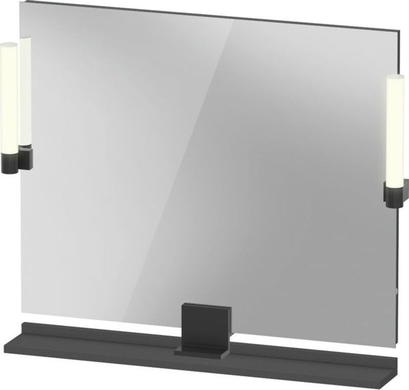 Duravit Sivida Spiegel mit LED-Beleuchtung in Diamantschwarz Matt, Rahmenlos, Rechteckig, B: 85 cm, H: 65 cm, T: 3,6 cm - Bild 1