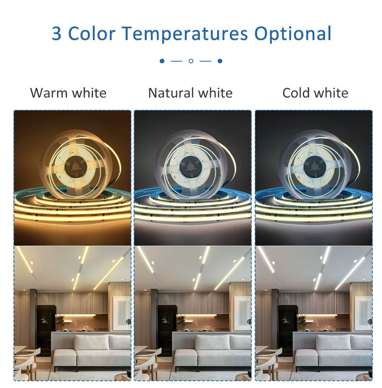 MJJCLED COB LED-Streifen Set mit RGBIC Effekt, WS2811 24V, Warmweiß, inklusive RF-Touchpanel-Controller und Treiber - Bild 3