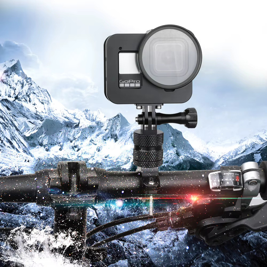 Aluminium Schutzhülle und Metal Case Rahmen mit UV-Objektivfilter für GoPro Hero 8 Black in Schwarz - Bild 6