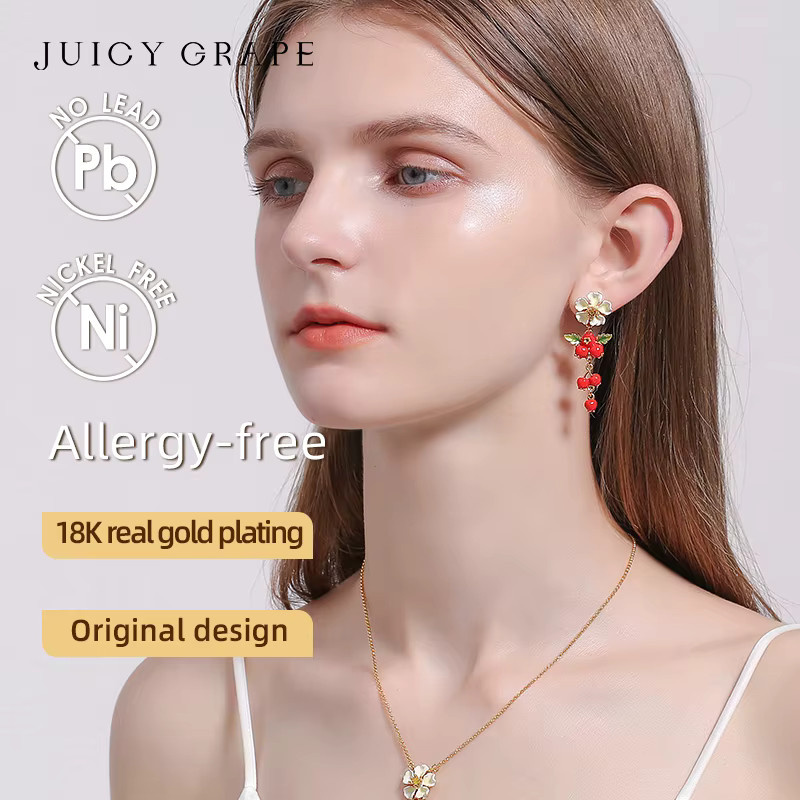 Juicy Grape Ohrringe, Emaille, Gold, Damen - Bild 2
