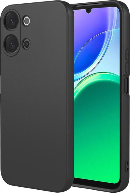 Flexible Flüssigsilikonhülle für Xiaomi Redmi 17 5G und 4G in Schwarz von Foohly - Bild 1