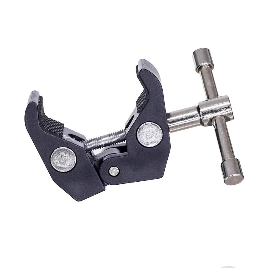 Multifunktionaler Magic Arm mit Doppel-Kugelkopf und Klemme sowie Schuh-Halterung für Monitor, LED-Licht und Video, Schwarz - Bild 2