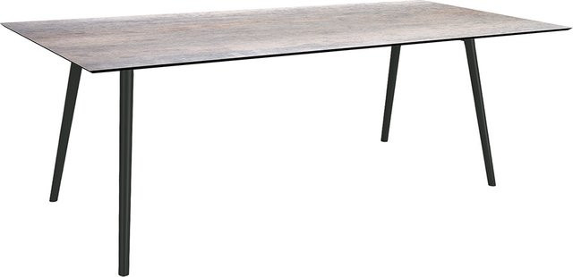 Stern Tisch Interno mit Silverstar 2.0 Smoky Tischplatte, schwarz matt, B/T: 220 x 100 cm - Bild 1