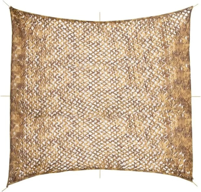 vidaXL Tarnnetz mit Aufbewahrungstasche aus Polyester in Sandfarbe, B/H: 416 x 402 cm - Bild 1