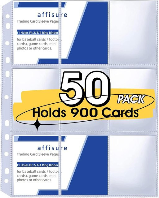 Bandai Sportalbum-Halter, Kartenhüllen mit 9 Fächern, 50er-Pack - Bild 1