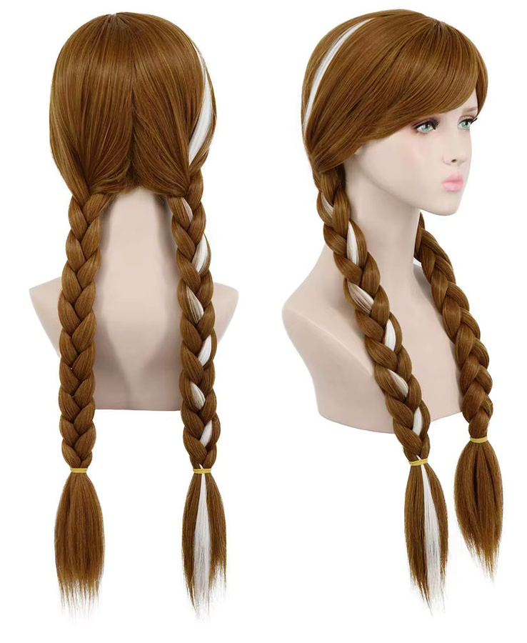G&T Wig Zopf-Prinzessin-Perücke, braun, geflochten, Prinzessin - Bild 3
