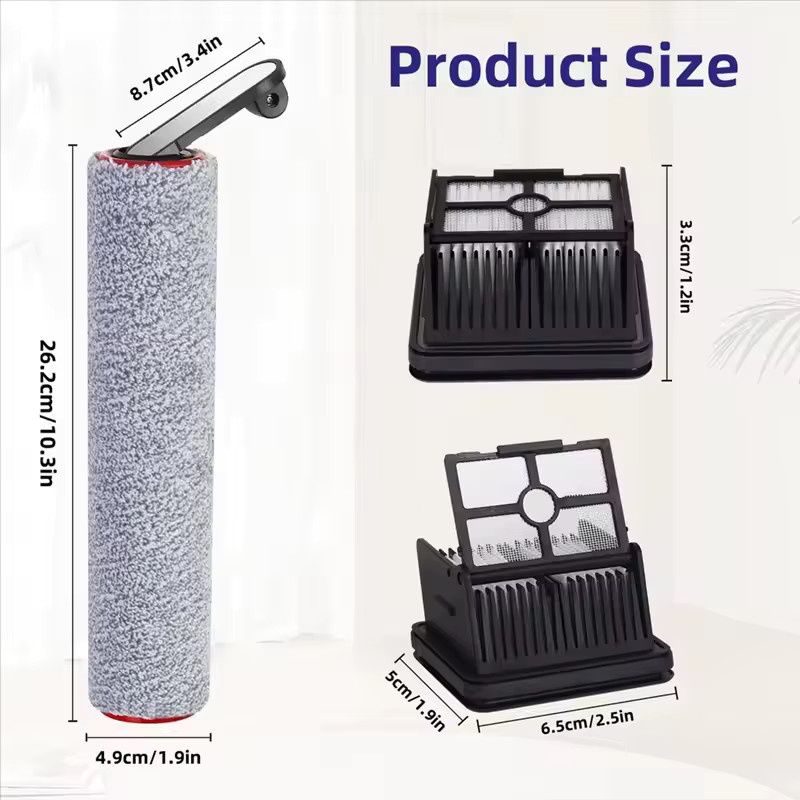 Original Zubehör für Dreame H12 Pro Ultra und H13 Pro mit Wassertank, Pinselrollen, HEPA-Filter und Halter für Nass-Trocken-Staubsauger - Bild 3