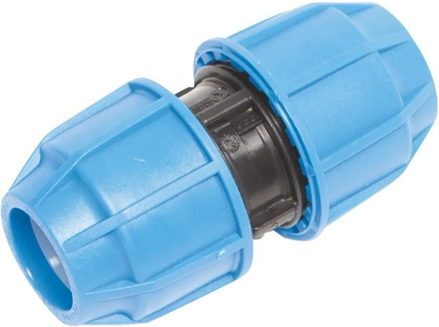 LUX-TOOLS Reparatur-Muffe für PE-Rohre aus Kunststoff, Blau, Ø 25 mm - Bild 1