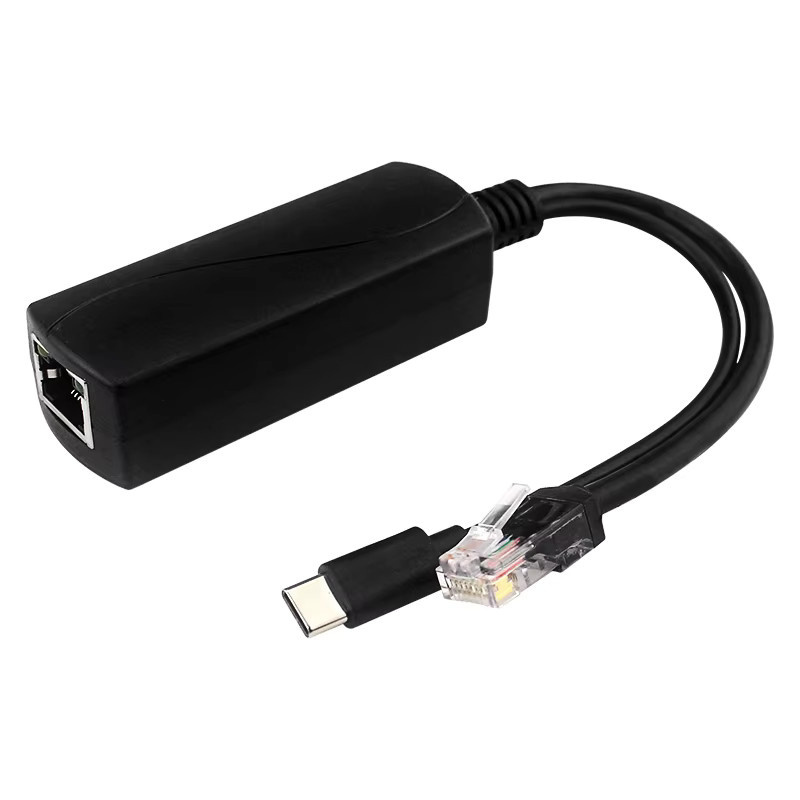 SHCHV Raspberry Pi 5 PoE-Splitter Gigabit Ethernet 10/100/1000MB Typ-C 5V 4A Schwarz - Bild 3