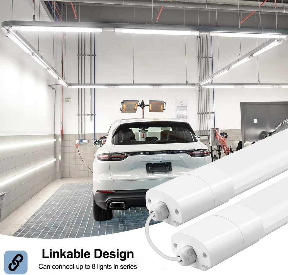 Oraymin 5er-Pack LED-Deckenleuchten, 36W, 3960LM, 4000K Neutralweiß, verkettbare Leuchten, Länge: 120 cm - Bild 6